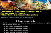 Second Quarter Lesson 4: Ten Commandments - Part I