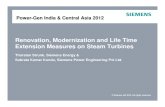 Renovation, Modernization and Life Time Extension Measures on Steam Turbines