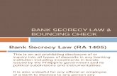Bouncing Check & Bank Secrecy Law