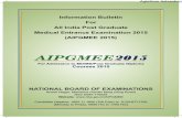 AIPGMEE 2015 Information Bulletin