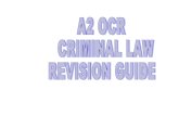 Criminal Law Revision Booklet