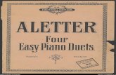 4 Easy Duets Aletter - 2pnos