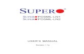 SUPERMICRO Motherboard manual Super PDSNML-LN1 and LN29