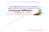 August 2013-Complete Current Affairs