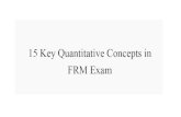15 Key Quantitative Concepts in FRM Exam