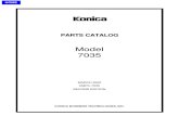 Konica 7035 Parts Manual