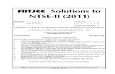 NTSE Solutions of 2011 SAT Paper