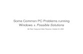 Windows Problems and Possible Solutions