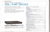 Sony SL HF-900 Owners Manual