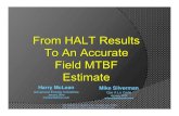 From HALT Results to an Accurate Field MTBF - Presentation