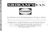 Sriram_ias 2014 Prelims Test Series Environment , Ecology , Biodiversity , & Climatechange .
