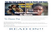 Mission Driven Purpose Report to Ghana