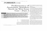 Performance of Austenitic Stainless Steel in Wet Sour Gas Part 2