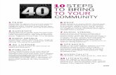 10 Steps to Bring 40 to Your Community