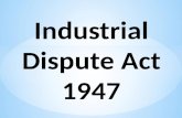 Industrial dispute act