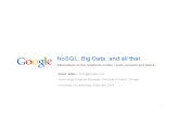 BigData NoSQL Grant Allen Cambridge 2014