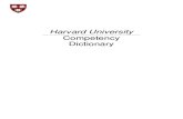 Harvard University Competency Dictionary for Interviews