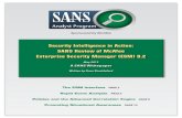 Sans Enterprise Security Manager