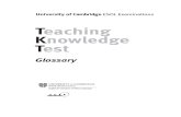 TKT - Teacher Knowledge Test Glossary