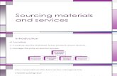 Sourcing Materials and Services