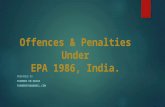 EPA 1986, Offences & Penalties