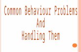 Common behavior problems in children and the way  to handle them