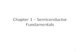 Chapter 1– Semiconductor Fundamentals