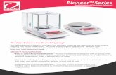 Pioneer Series Analytical and Precision Balances Data Sheet