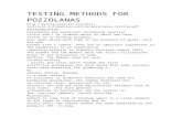 Testing Methods For pozzolan