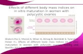 Effects of Different Body Mass Indices on in Vitro Maturation in Women With Polycystic Ovaries
