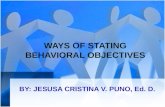 Ways of Stating Behavioral Objectives97-2003