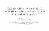 Quality Assurance in Statistics