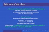 A Discrete Calculus With Applications to Differential Equations