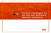 Product Catalogue for Service&Software Network Solutions