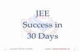 JEE Success in 30 Days