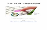 CSIR UGC NET Sample Paper - Mathematical Sciences