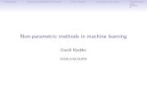 Non-Parametric Methods in Machine Learning