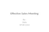 Effective Sales Meeting TFT