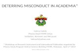 deterring misconducts in academia