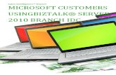 Microsoft Customers using BizTalk® Server 2010 Branch IDC - Sales Intelligence™ Report