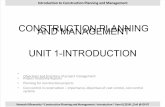 introduction to construction planning and management