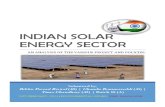 INDIAN SOLAR ENERGY SECTOR