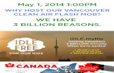 Vancouver May 1 CLEAN AIR FLASH MOB Site