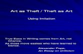 "Art as Theft/Theft as Art: Using Imitation