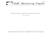 IMF Working Paper Reforming Capital Taxation in Italy