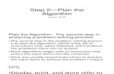 Step 2—Plan the Algorithm