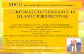 Corp Gov in Islam InternationalIslamicFinanceConference3SeptMonash-IBBM