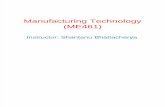 Manufacturing Technology (ME461) Lecture28