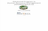 Detailed Program Content - Aphrm1