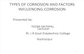Types of Corrosion and Factors Influencing Corrosion